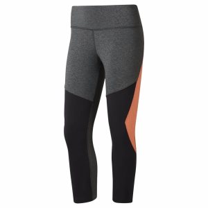 Reebok Lux 3/4 Tights Damen - DunkelGrau - DE 238-RXD